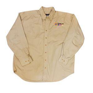 Nascar 76 Official Fuel Of Nascar Long Sleeve Button Up Shirt Size XL